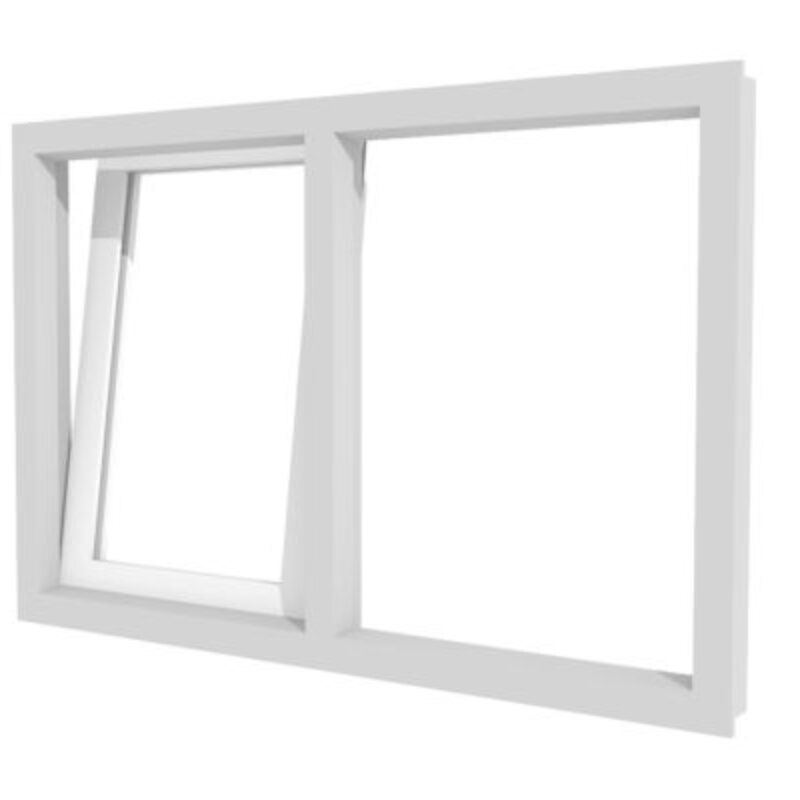 Kunststof budget kozijn-2000mm wit