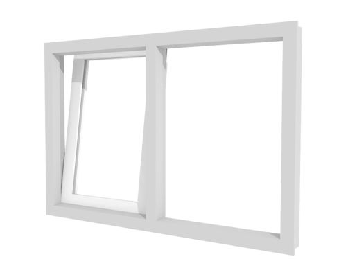 Kunststof raamkozijn, budget, wit, 2000 mm